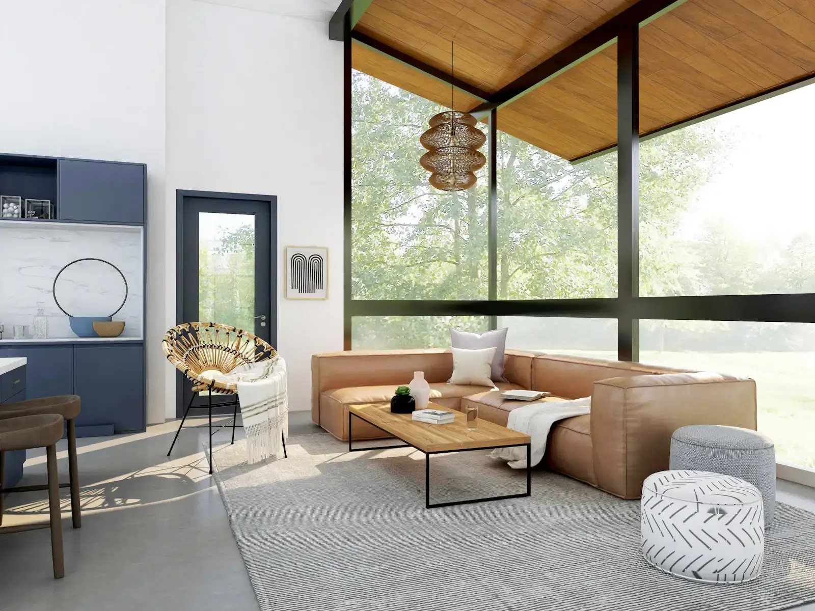 A bright residential interior. Fort Wayne.